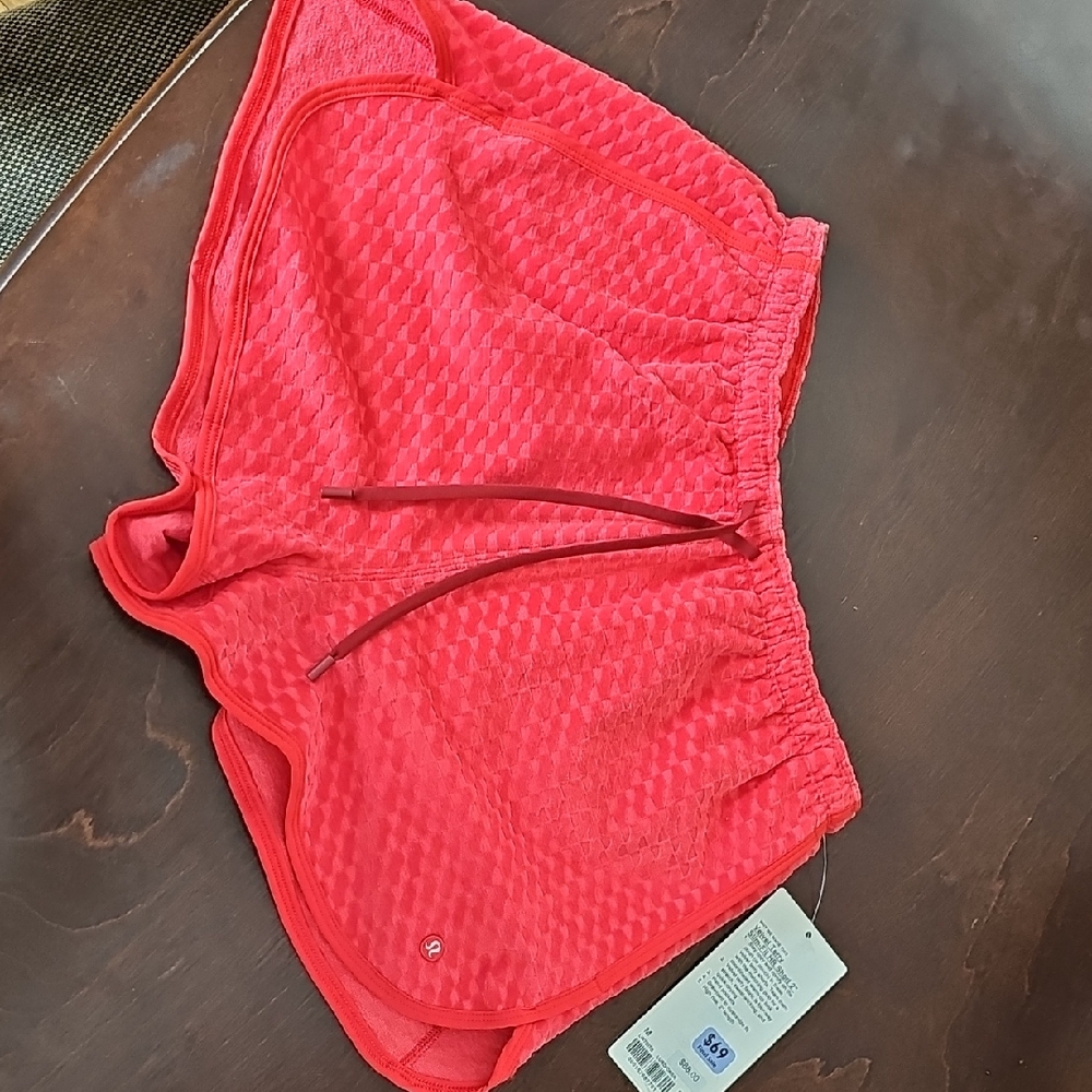 lululemon athletica Textured Red Athletic Shorts